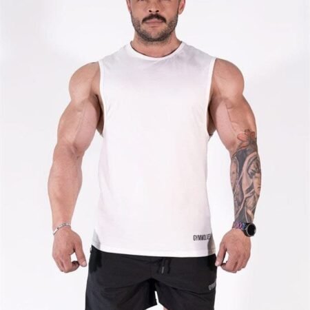 Gymwolves Men's Sleeveless T-Shirt | Men's Sports T-Shirt | Workout Tank Top | Never Give Up