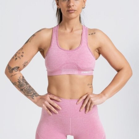 Soutien-gorge de sport sans couture Gymwolves | Série Energy | Doux Rose