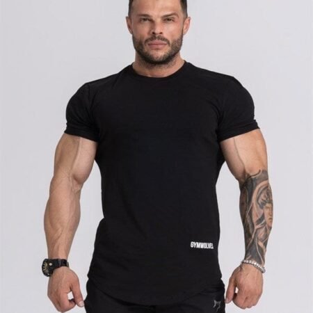 Gymwolves Man Sport T-Shirt | Black | Workout