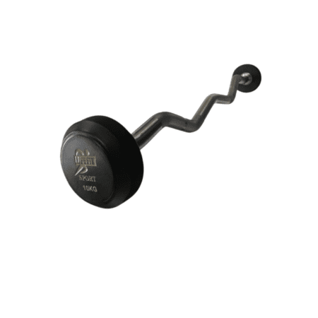 RUBBER BARBELL FIXED  EZ-curl  - LIFEFIT