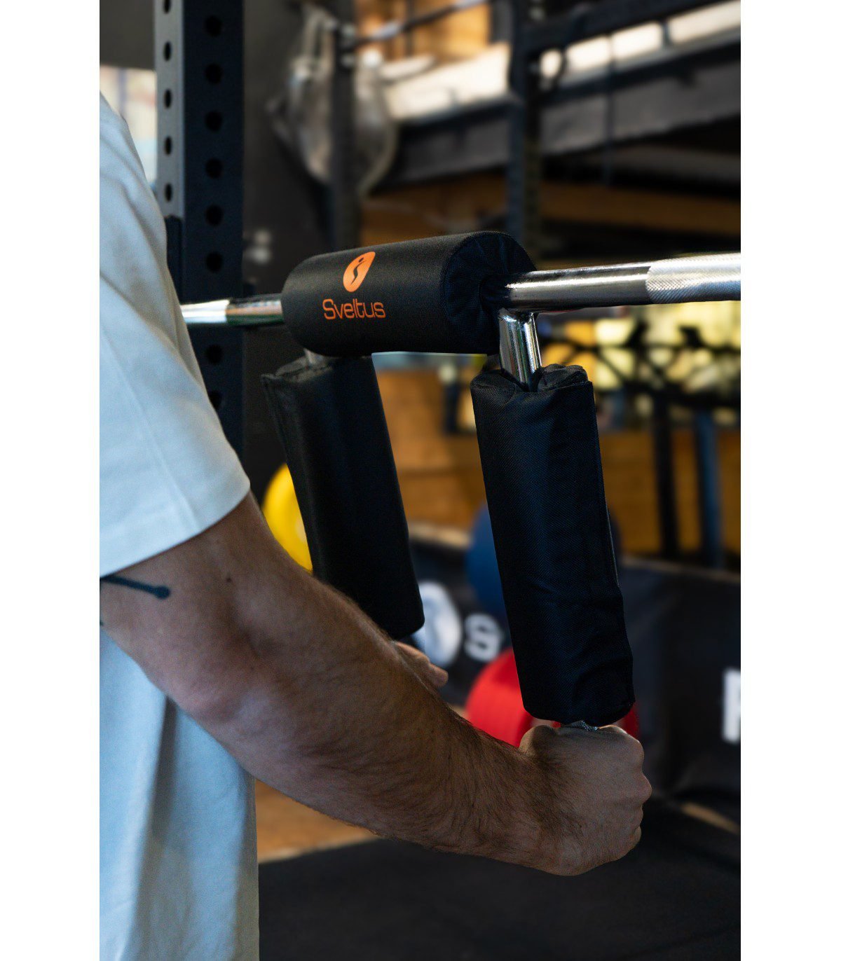 Safety squat bar 220 cm + 2 stop-disques – Image 4