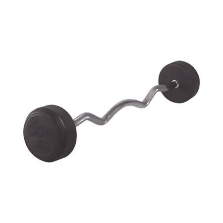 RUBBER BARBELL WITH CURL  HANDLE - LIFEFIT Abidjan