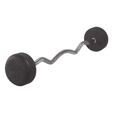 RUBBER BARBELL WITH CURL  HANDLE - LIFEFIT Abidjan