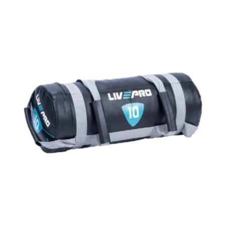 Power bag LIVEPRO 10 kg noir et gris avec poignees renforcees - LIFEFIT Abidjan