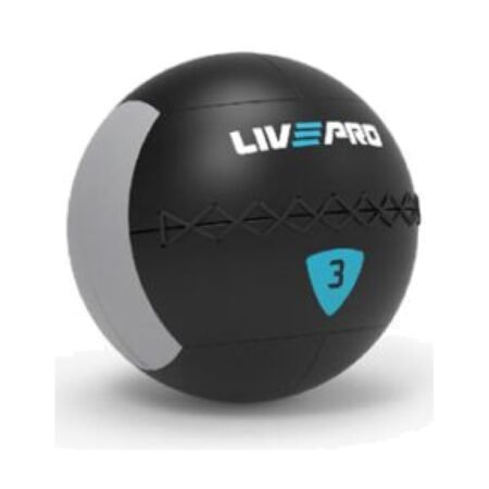Wall ball LIVEPRO 3 kg noir et gris pour cross training - LIFEFIT Abidjan