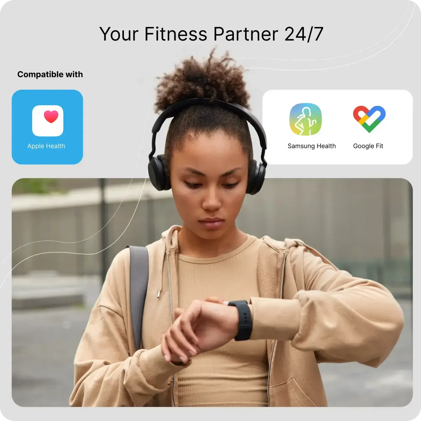 Compatible avec Apple Health, Google Fit et Samsung Health