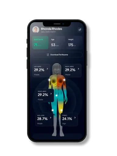 L'application Hume Health sur smartphone